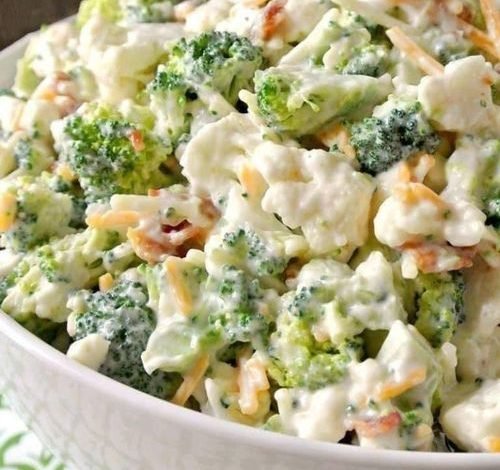 Broccoli Cauliflower Salad