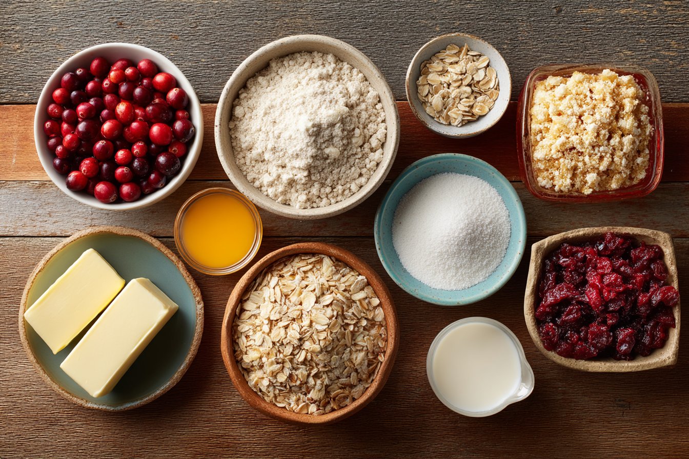 Cranberry Crumble Bars