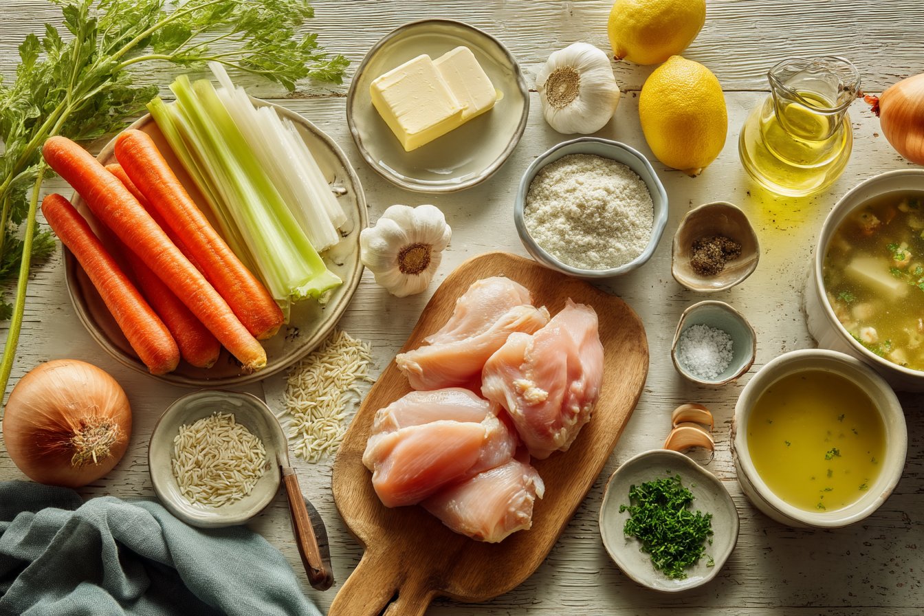 Lemon Chicken Orzo Soup