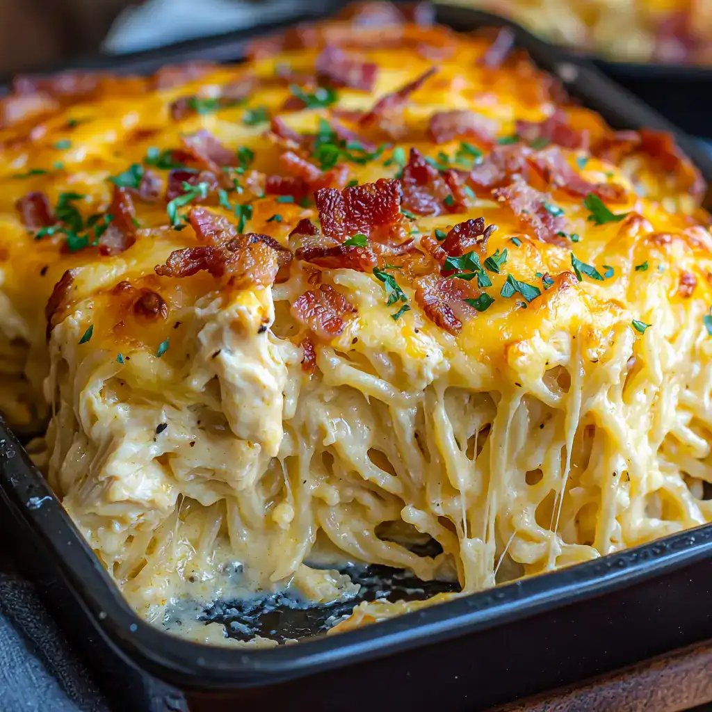 Creamy Southern Spaghetti Bake