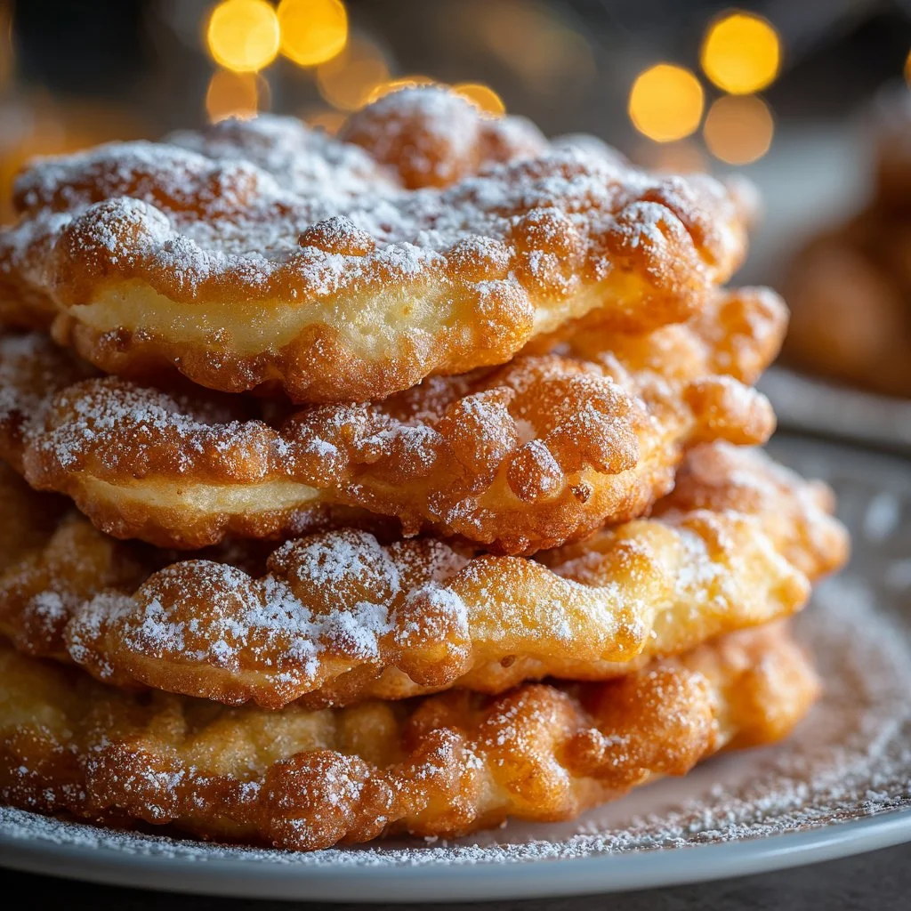 Delicious Buñuelos served on a plate with toppings