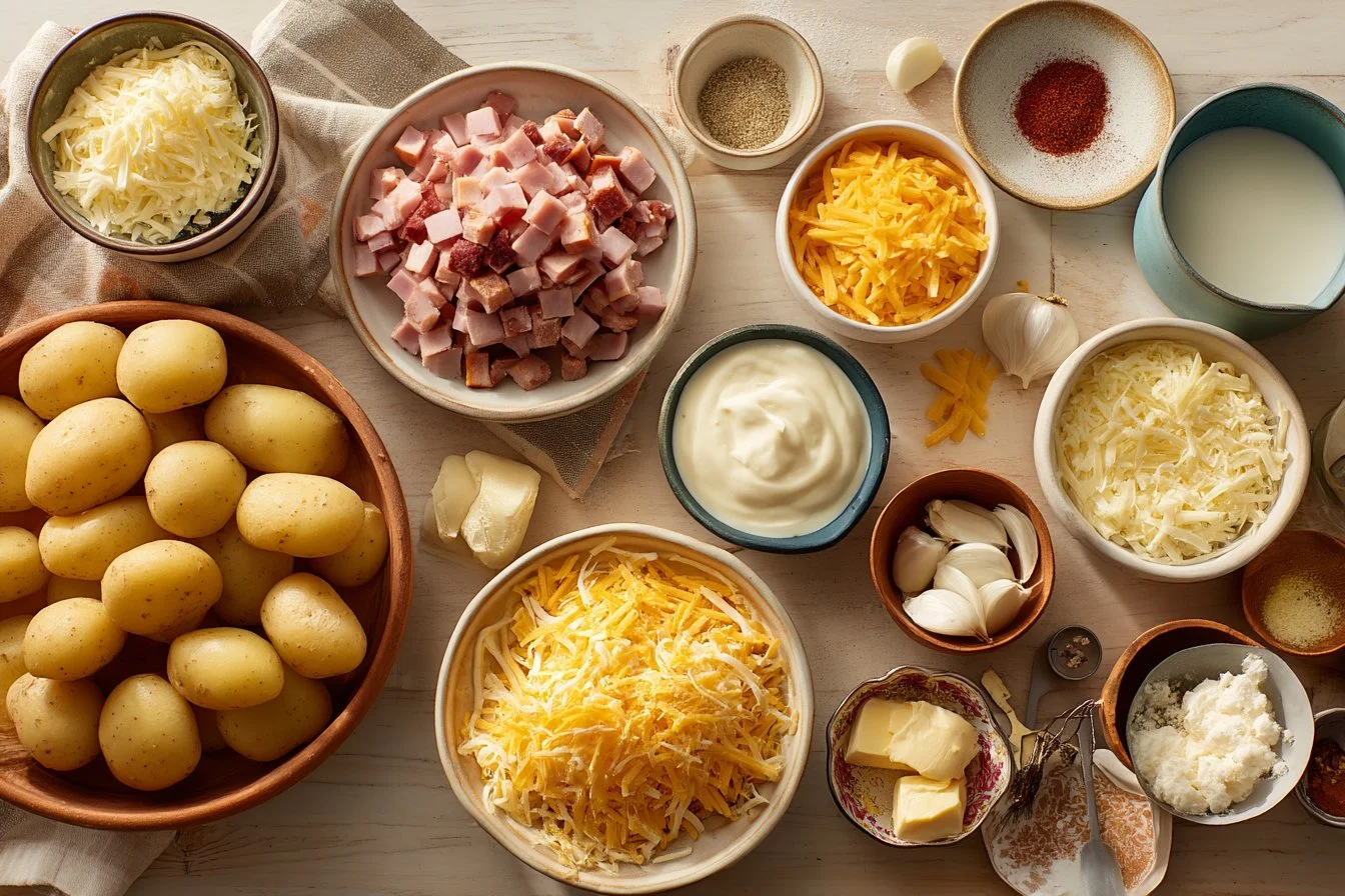 Cheesy Ham and Potato Casserole