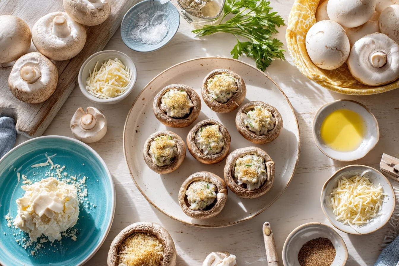 Ruth’s Chris Garlic-Crab Stuffed Mushrooms