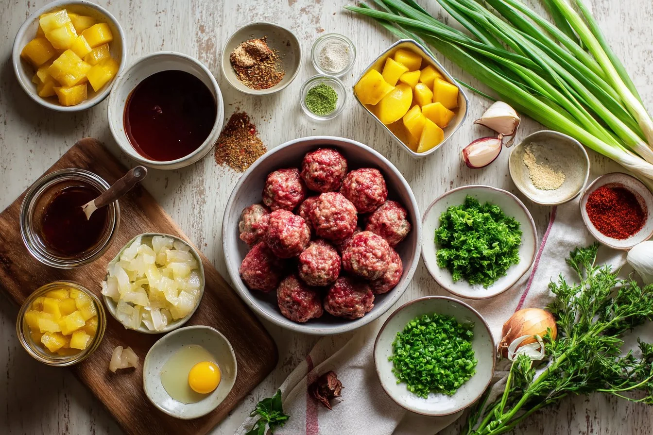 Peach Bourbon Holiday Party Meatballs