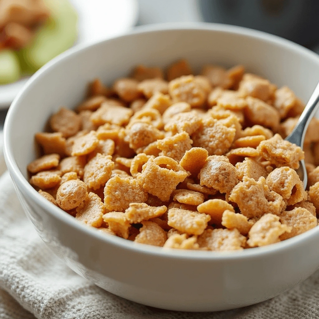 A selection of healthy breakfast cereals with whole grains, fruits, and seeds, promoting a nutritious start to the day.