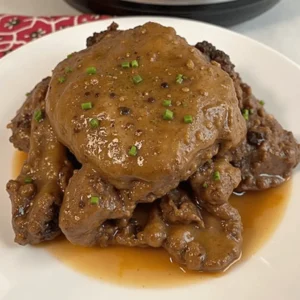 Close-up of a tender, shredded Mississippi Pot Roast in an Instant Pot, surrounded by gravy and pepperoncini peppers.