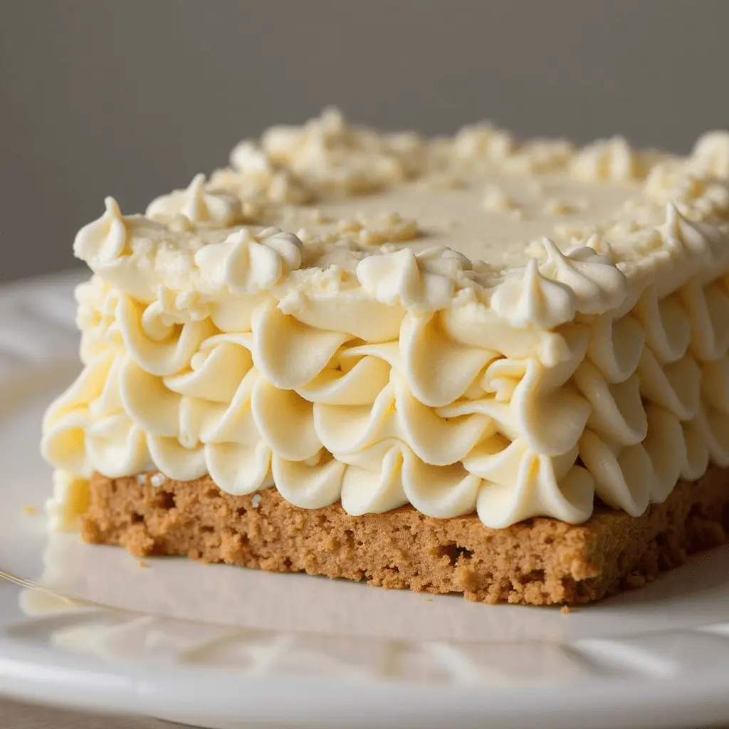 Madeleine cookies layered with creamy filling to create a beautiful dessert cake.