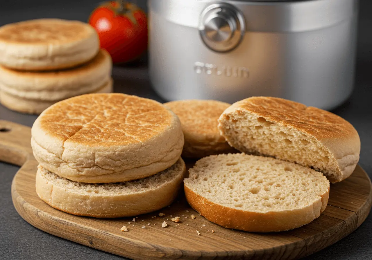 How to make English muffin bread in a bread machine with step-by-step ingredients and process.