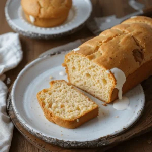 A step-by-step guide to making English muffin bread in a bread machine, showing ingredients and dough preparation.