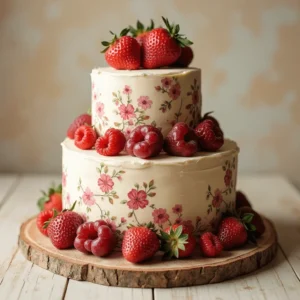 Collection of 10 beautiful vintage cake designs featuring intricate decorations and elegant pastel colors, perfect for celebrations.