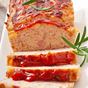 Delicious Easy Cajun Meatloaf fresh out of the oven with a glossy glaze