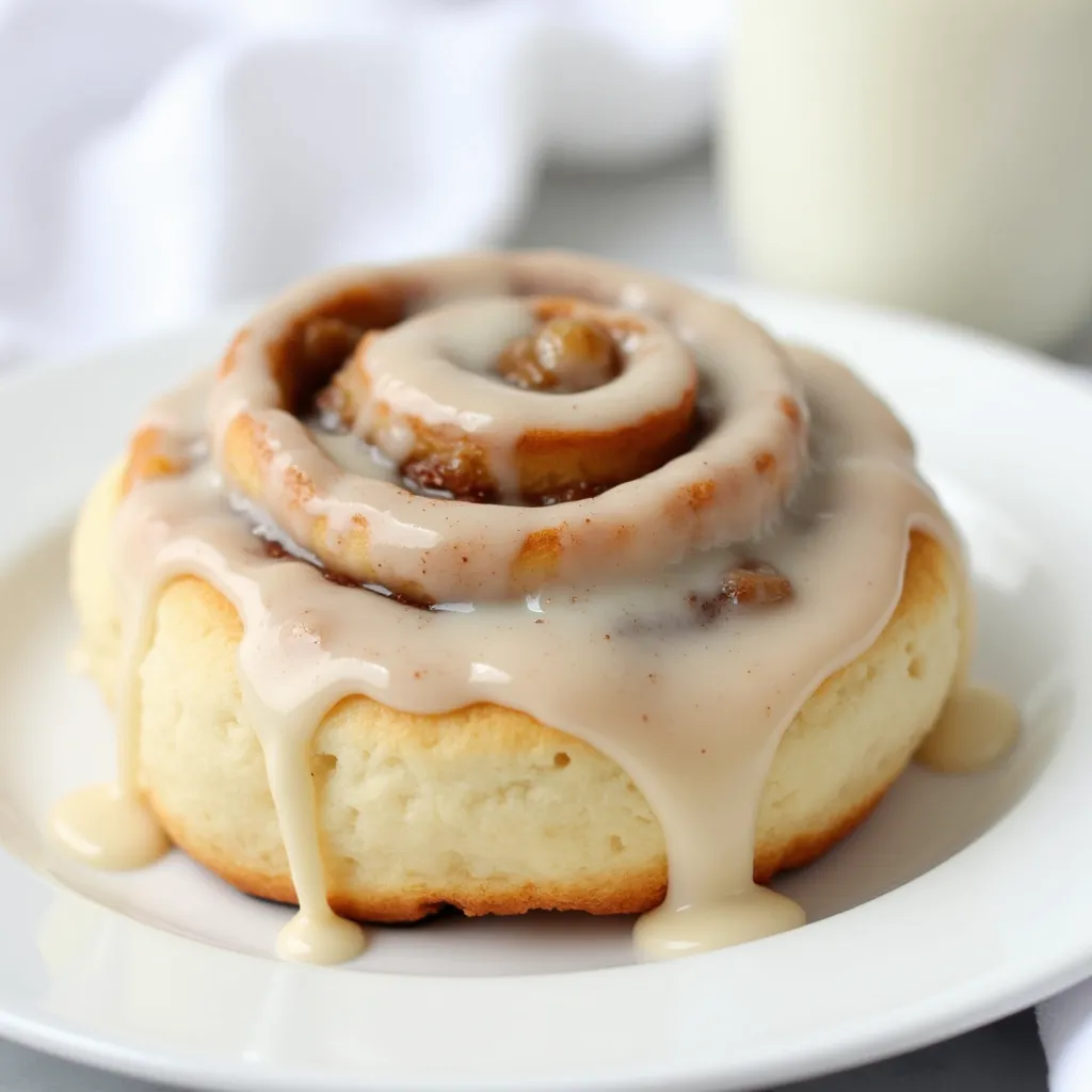 Cinnamon rolls topped with a glossy brown sugar glaze without cream cheese