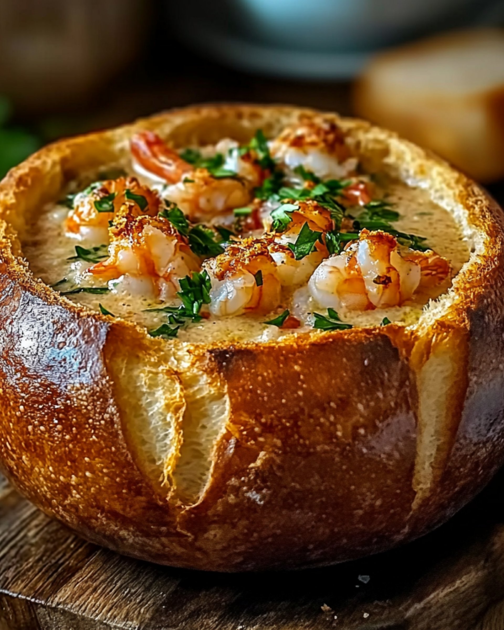 Stuffed Seafood Bread Bowl