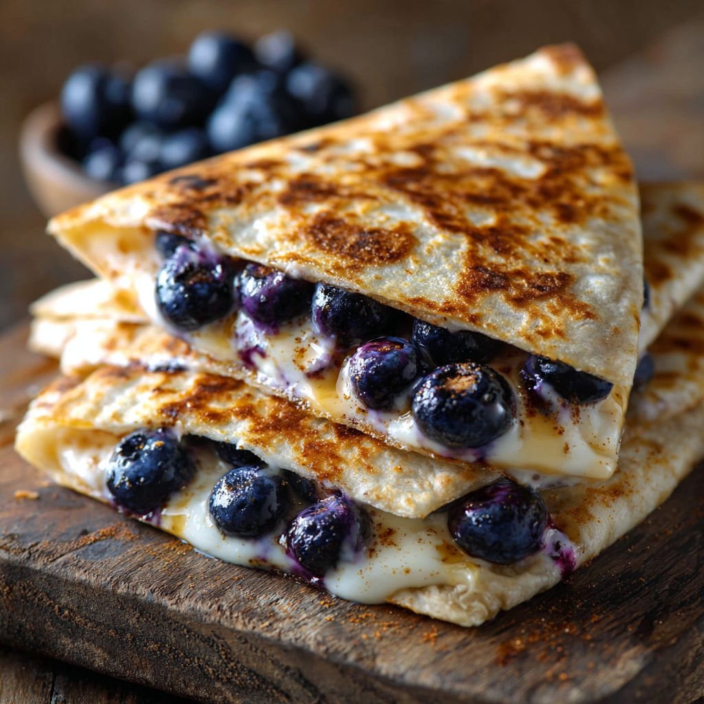Blueberry Cream Cheese Quesadilla