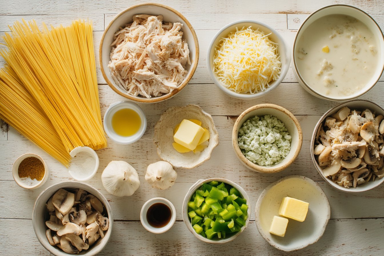 Cheesy Chicken Spaghetti Bake