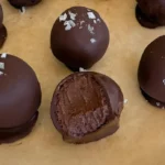 Delicious brownie batter truffles made with cottage cheese and chocolate