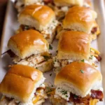 Delicious Chicken Bacon Ranch Sliders served on a platter