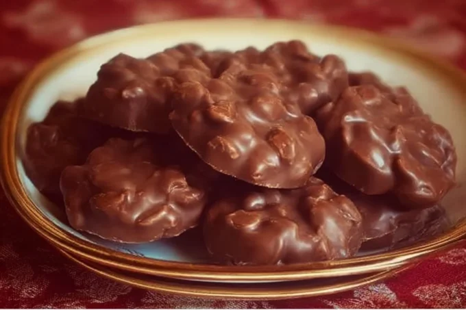 Chocolate Peanut Candy with festive sprinkles