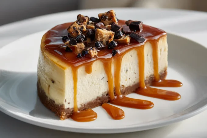 Caramel Brownie Cheesecake fetured