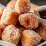 Crispy air fryer churro bites dusted with cinnamon sugar