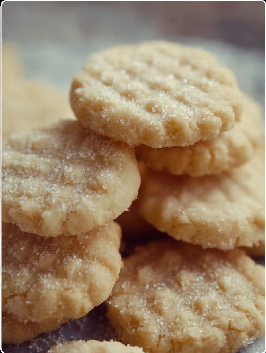 Melt-in-your-mouth sugar cookies on a decorative plate