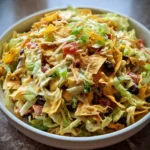 Delicious Frito Cowboy Cabbage Salad served in a bowl