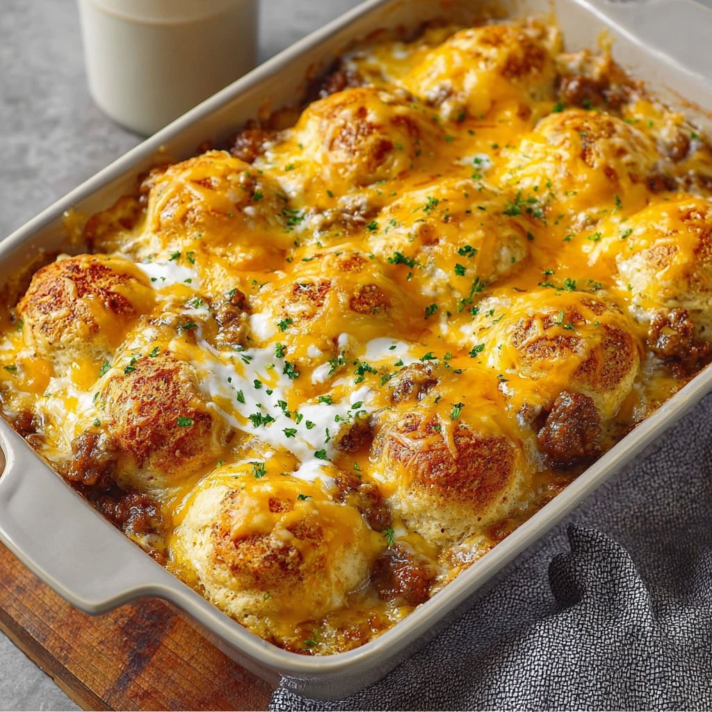 Sausage and Biscuit Breakfast Casserole