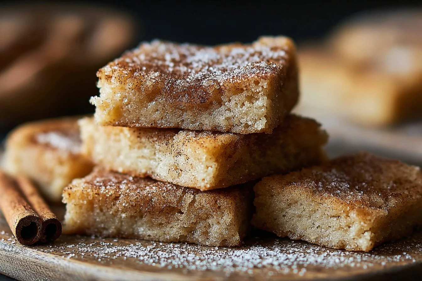 Delicious Honey Cinnamon Blondies baked to golden perfection with a hint of spice.