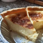 Delicious Hoosier Sugar Cream Pie served on a rustic table