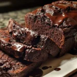 Delicious hot fudge brownie bread fresh out of the oven