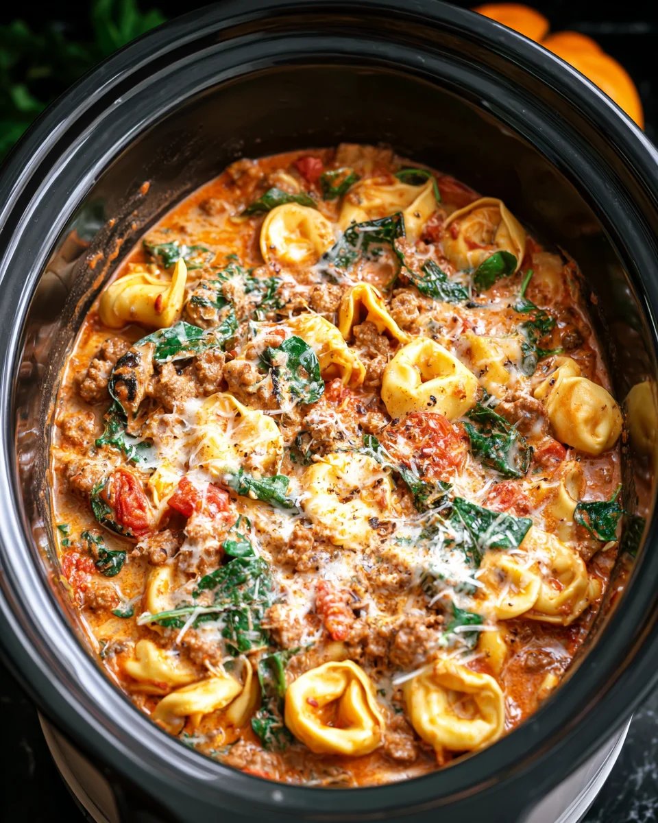 Crockpot Creamy Tortellini