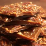 Delicious pecan pie bark dessert with chocolate and caramel flavors.