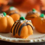 Homemade Pumpkin Oreo Balls decorated for fall festivities