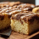 Delicious snickerdoodle coffee cake with cinnamon topping