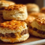 Southern Sausage Biscuits baked until golden brown