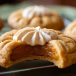 Thanksgiving pumpkin pie cookies served on a festive plate.