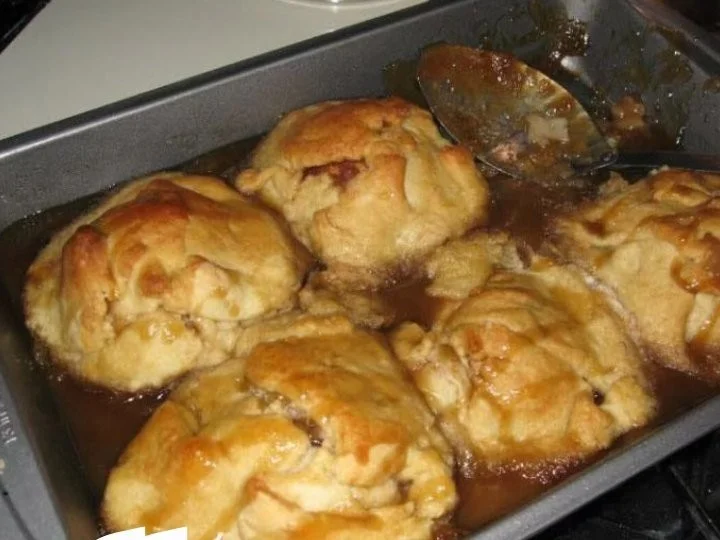 Delicious homemade apple dumplings baked to perfection with cinnamon and sugar
