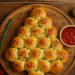 Cheesy Pull Apart Garlic-Butter Bread with melted cheese and garlic butter