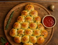 Cheesy Pull Apart Garlic-Butter Bread with melted cheese and garlic butter