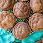 Delicious Chocolate Snickerdoodles cookies with a dusting of cinnamon sugar