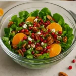 Colorful and festive Christmas Salad with seasonal ingredients