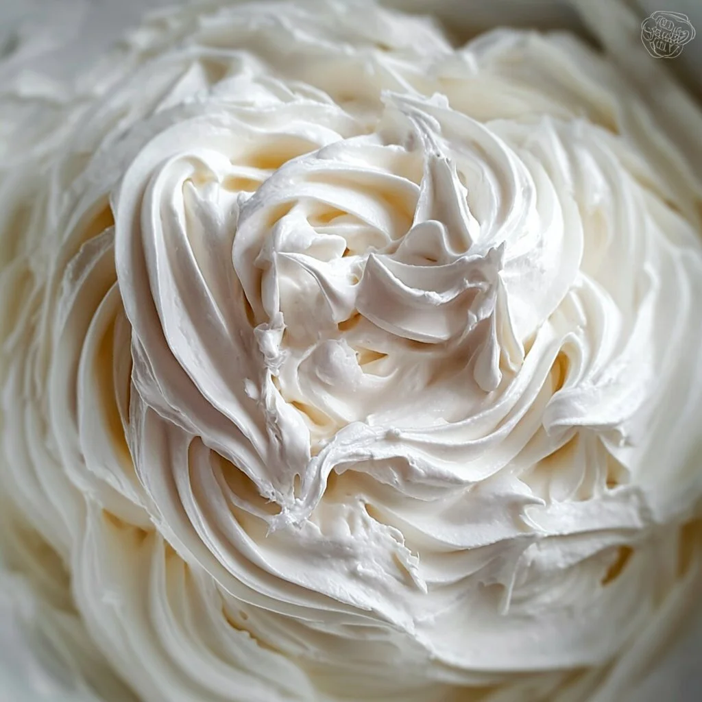 Delicious Cool Whip frosting on a cake topping