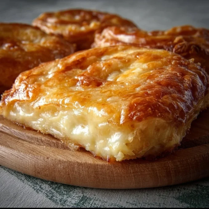 Easy breakfast cheese Danish with flaky pastry and cream filling