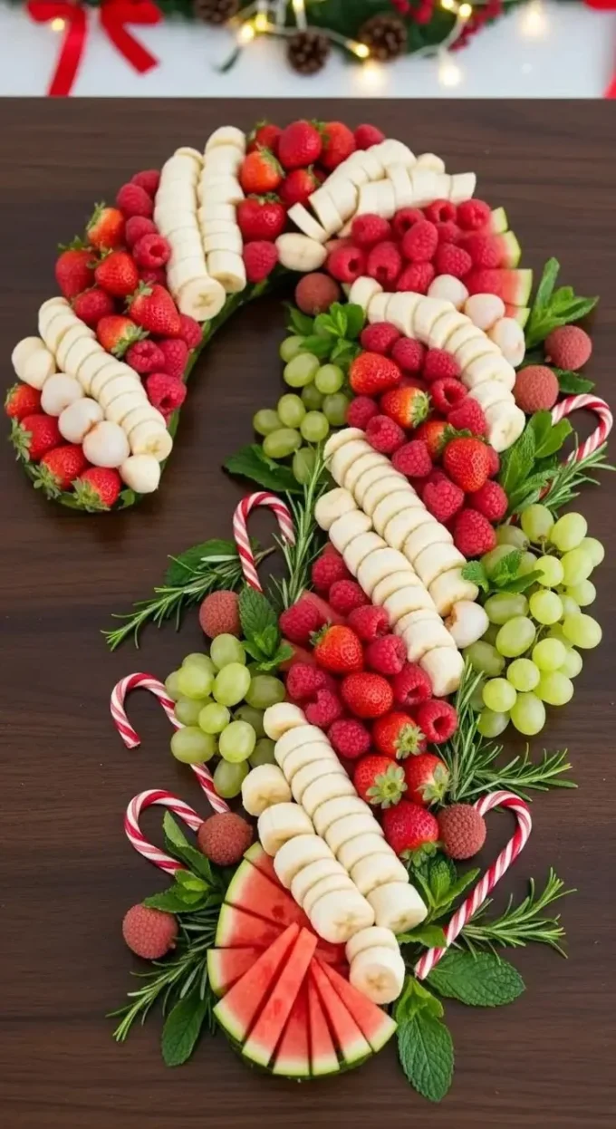 Colorful and vibrant festive fruit trays with assorted fresh fruits for events