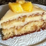 Delicious Hawaiian Pineapple Cake topped with fresh pineapple slices