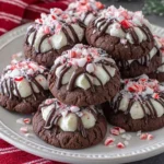 Savory cheesy spinach and artichoke stuffed mushrooms on a serving platter