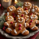 Delicious soft chew gingerbread men cookies decorated with icing