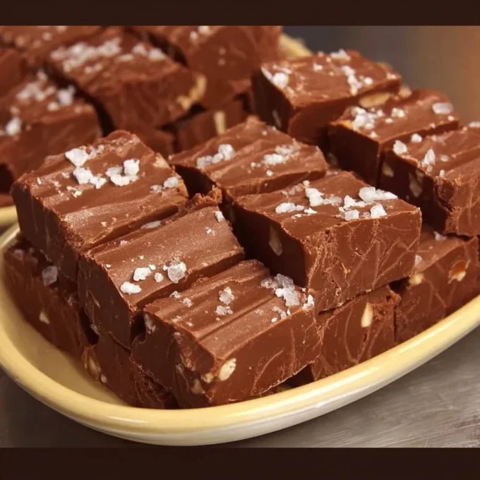 Toll House Famous Fudge dessert with chocolate on a wooden table