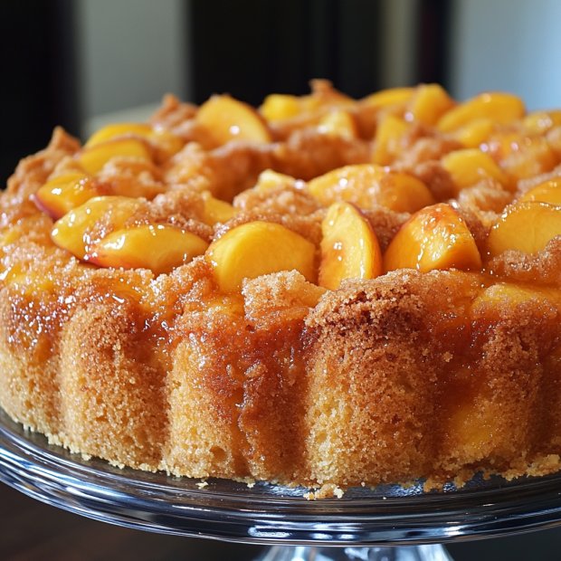 Peach Upside-Down Bundt Cake