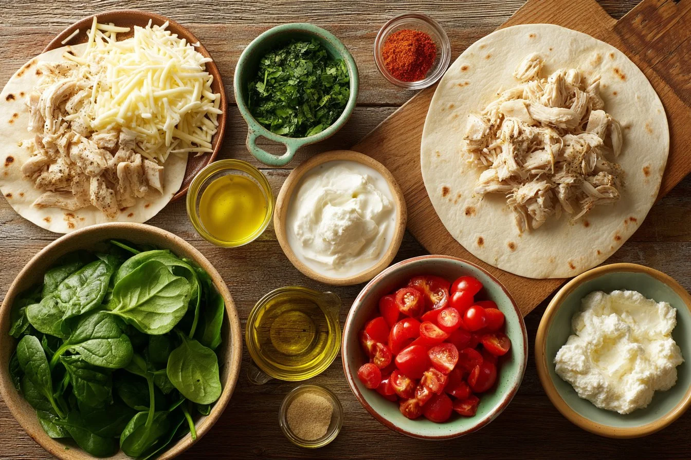 Cheesy Garlic Chicken Wraps